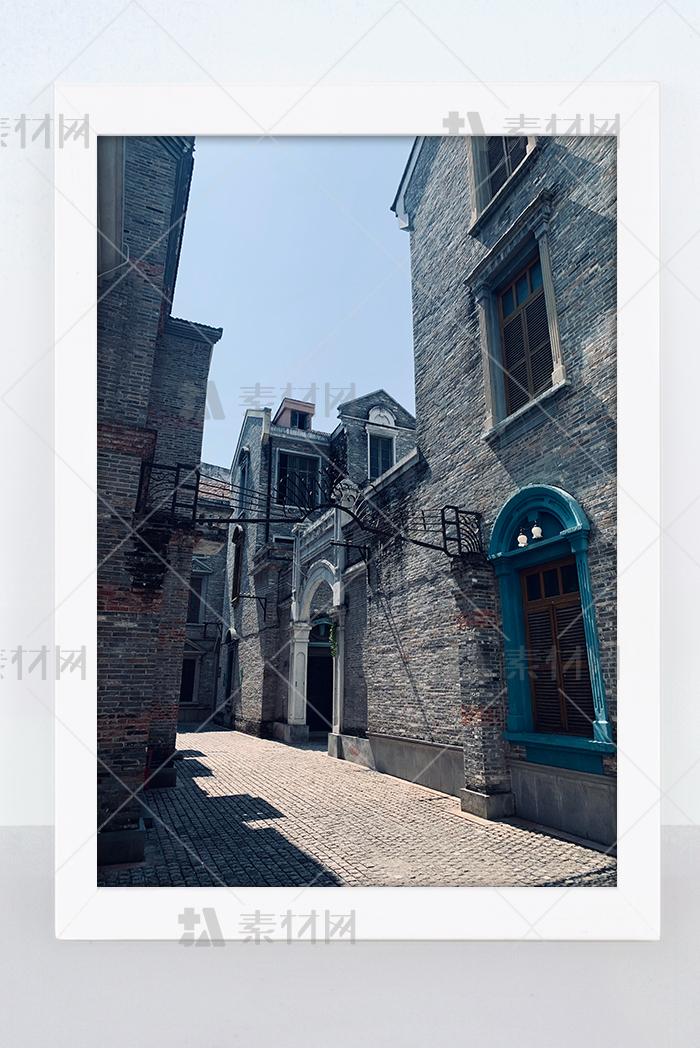 中国风复古巷子胡同建筑图